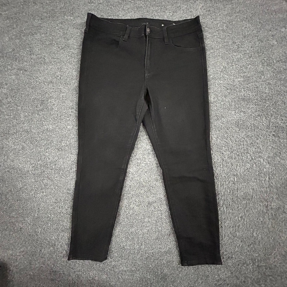 American Eagle Jeans Womens Size 12 X-Short Black Next Level Stretch Skinny Fit